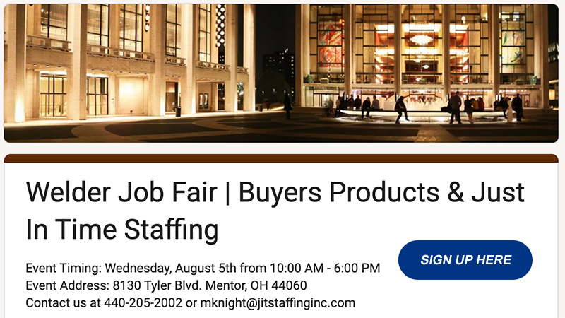 JITS Welder Job Fair 2026